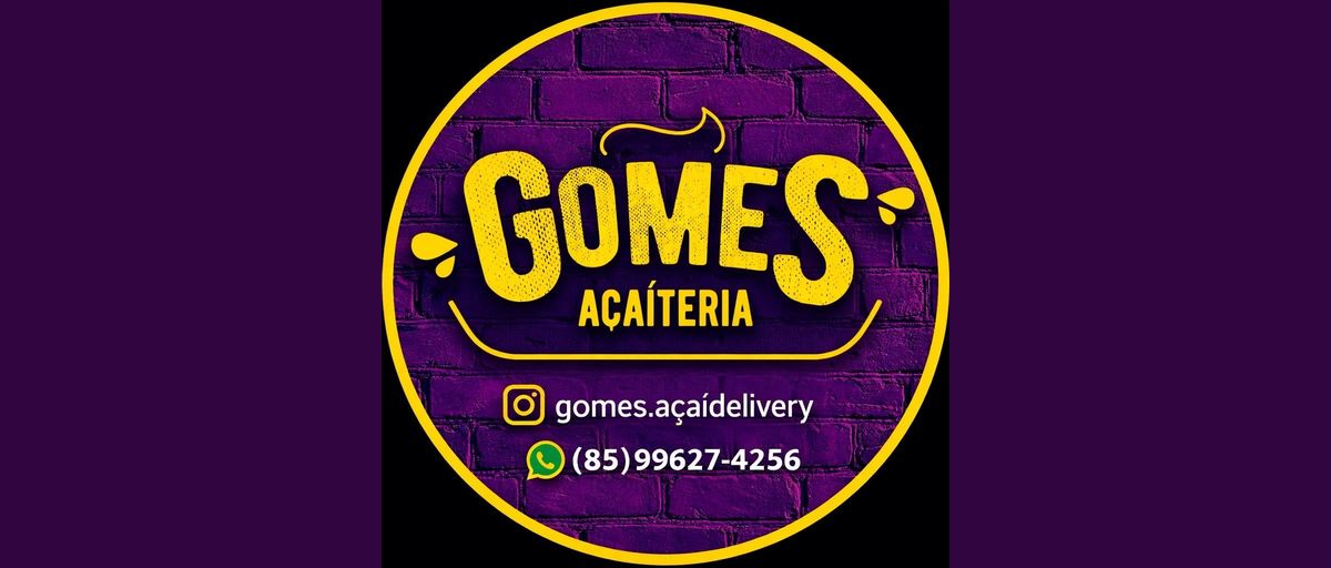 Logotipo horizontal Gomes Açaiteria